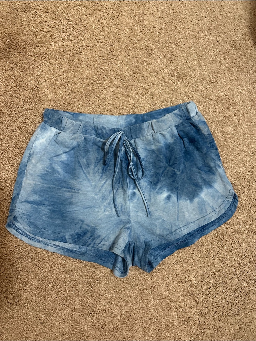 Blue Tie-Dye Women's Lounge Shorts